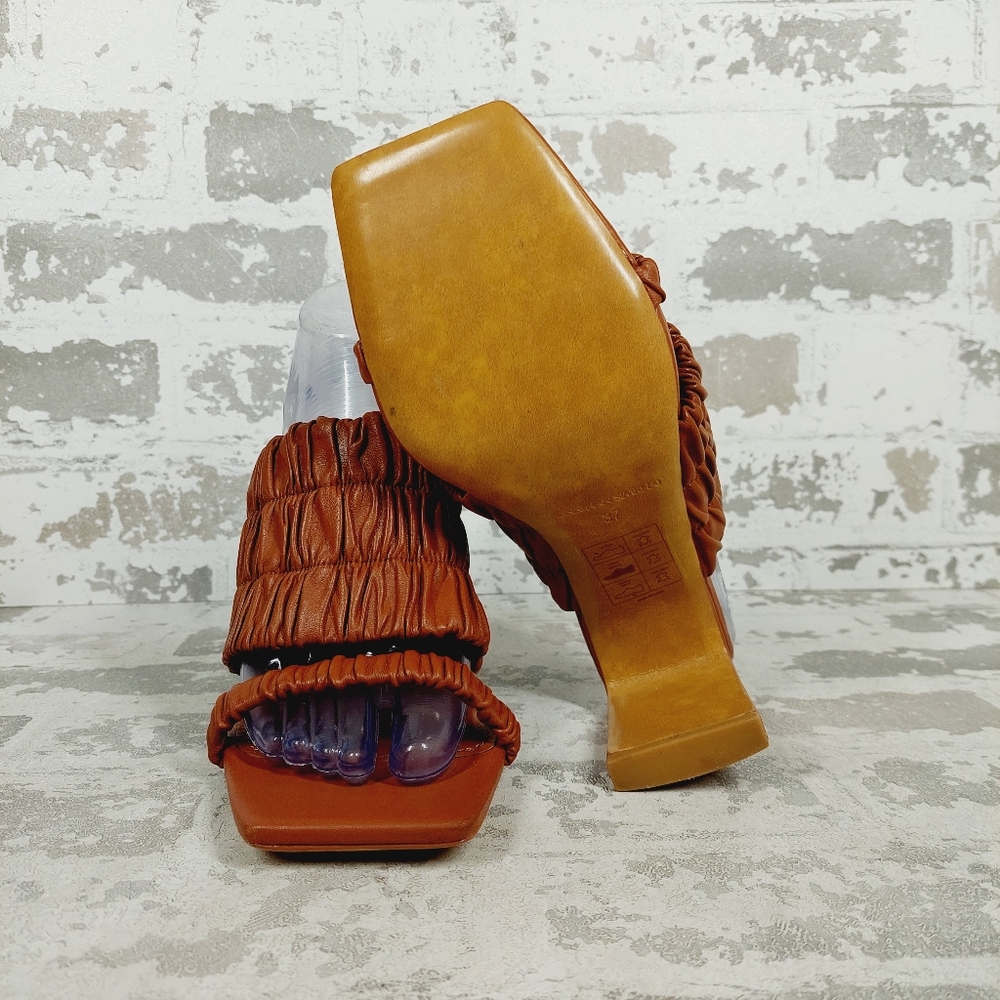 New Jonathan Simkhai Felix Elastic Leather Slip On Mules B516 - Picture 8 of 12